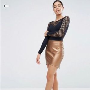 ASOS Copper Mini Skirt
